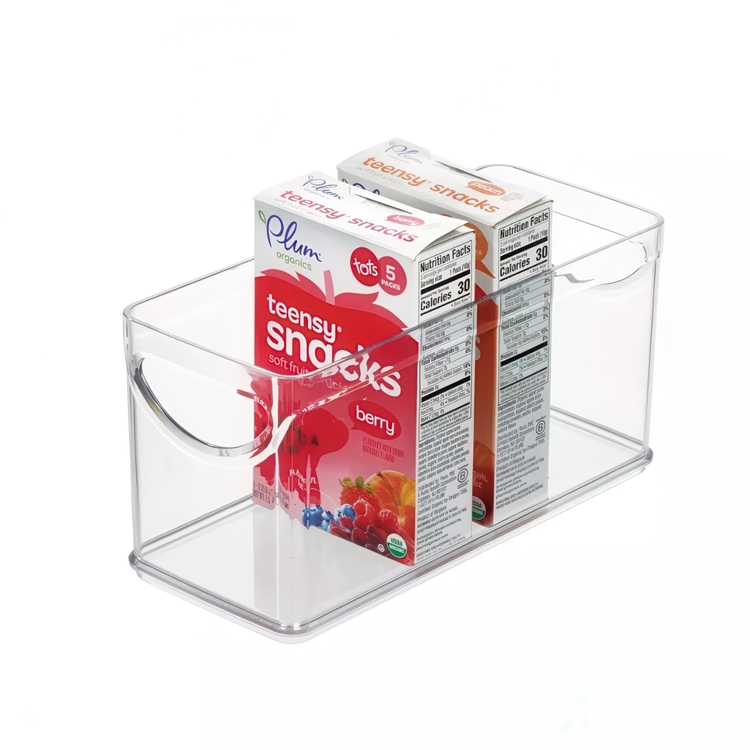 Öppen låda, Stapelbar, Smal, RPET CABINET BIN, 25,4 x 10,8 x H 12,7 cm, Transparent