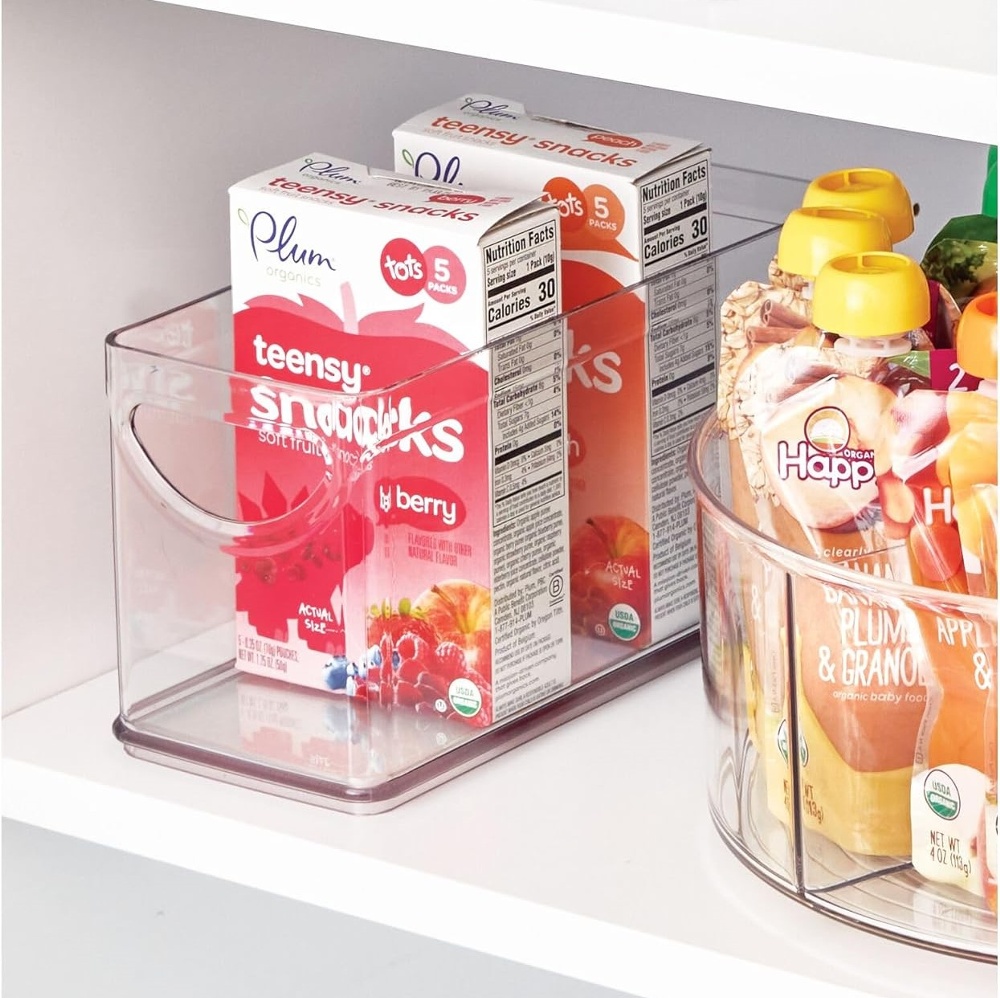 Öppen låda, Stapelbar, Smal, RPET CABINET BIN, 25,4 x 10,8 x H 12,7 cm, Transparent