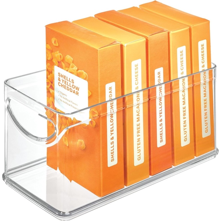 Öppen låda, Stapelbar, Smal, RPET CABINET BIN, 25,4 x 10,8 x H 12,7 cm, Transparent