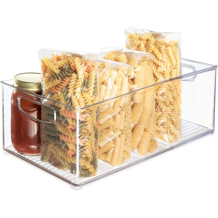 Öppen låda, XL, Hög, LINUS CABINET BIN, 20 x 41 x H 13, Transparent