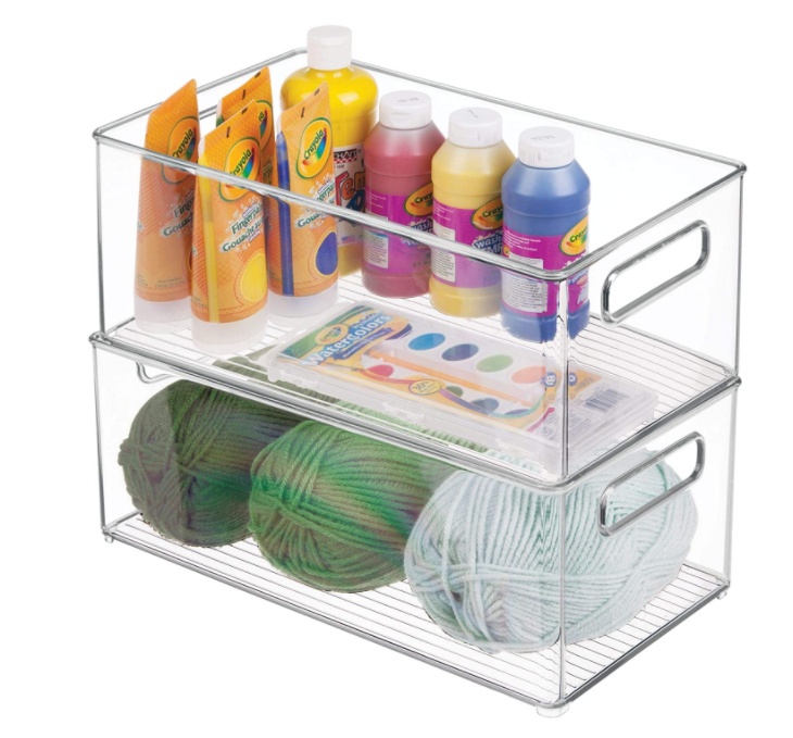 Öppen låda, XL, Hög, LINUS CABINET BIN, 20 x 41 x H 13, Transparent