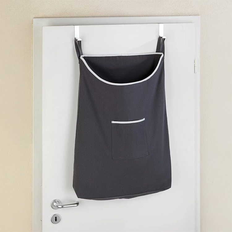 Tvättkorg över dörren, 65 L, CANGURO, 52 x 10 x H 81cm, Grå