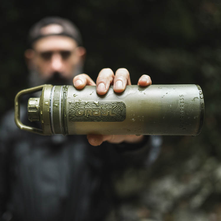 Vattenreningsflaska, Grayl, Oliv