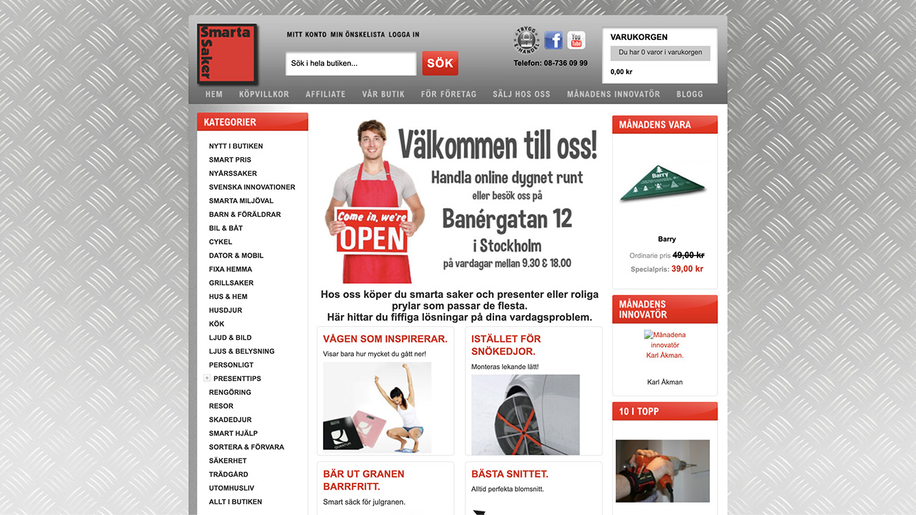 SmartaSaker webbshop 2013