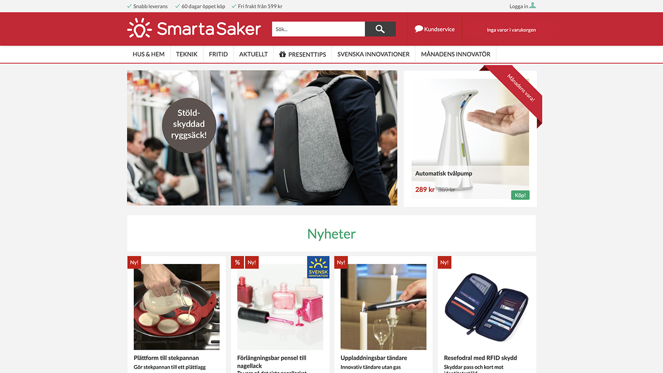 SmartaSaker redesign 2016