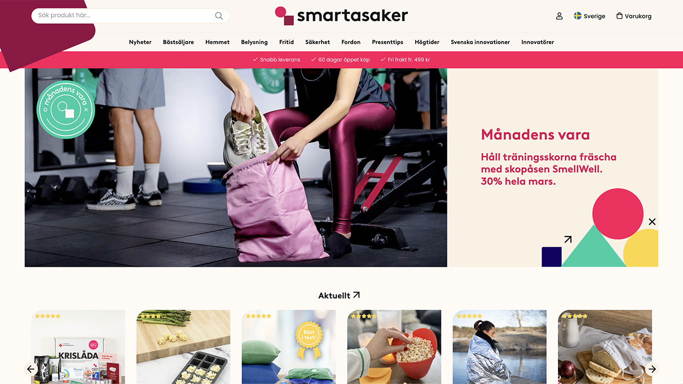 SmartaSaker webbshop 2022