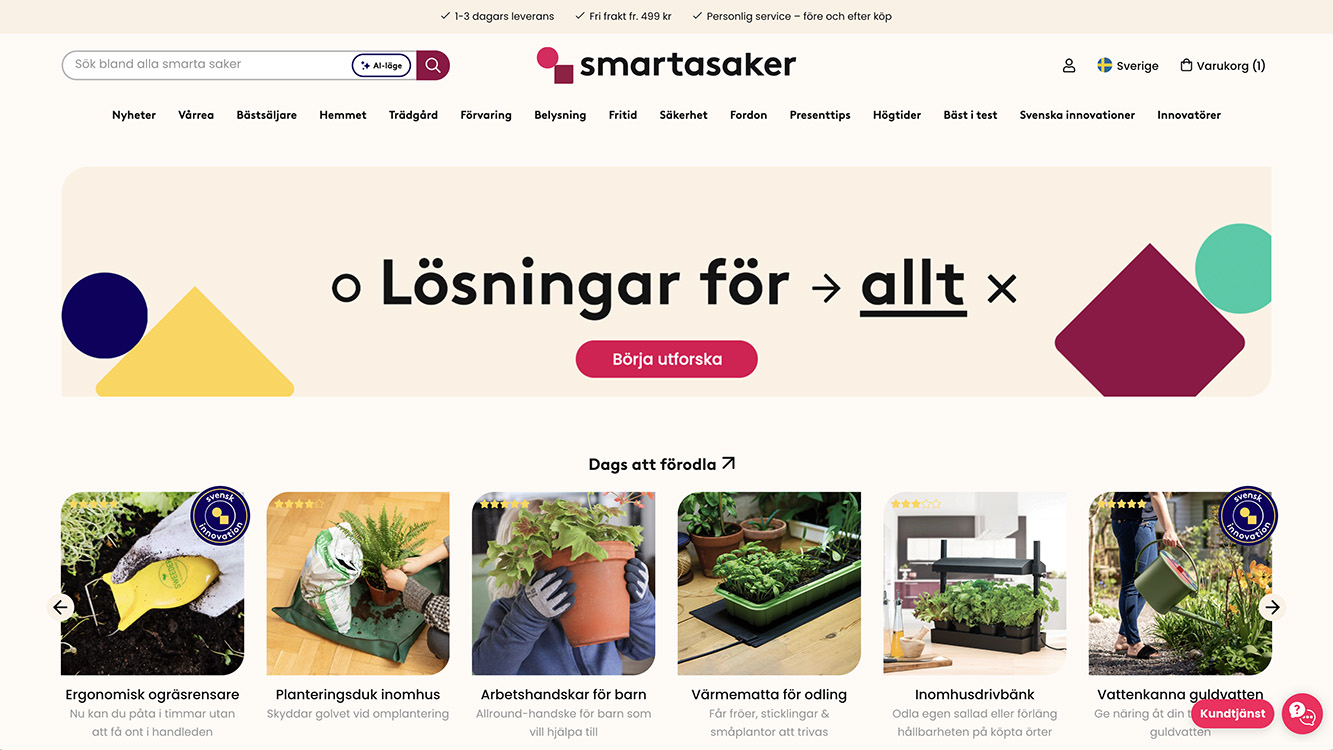 SmartaSaker webbshop 2026