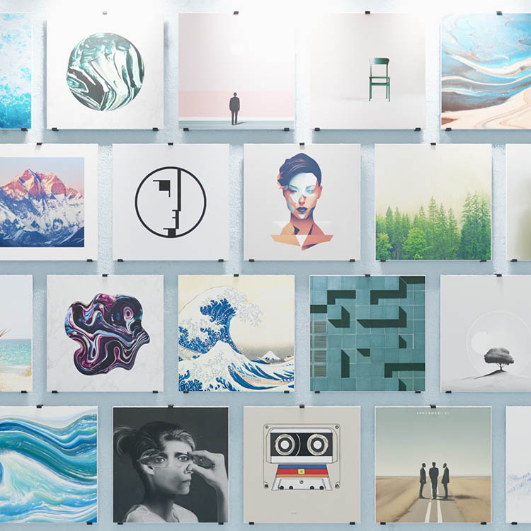 Självhäftande LP-krokar