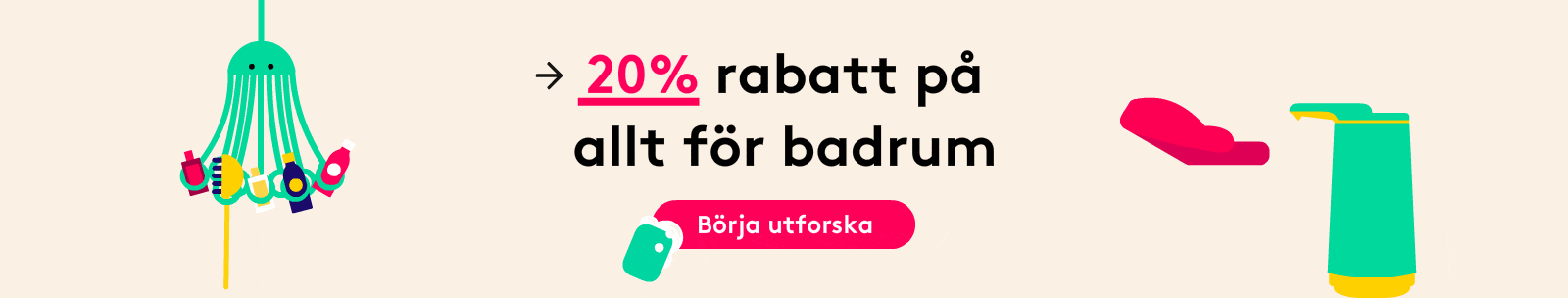 20% på allt för badrum