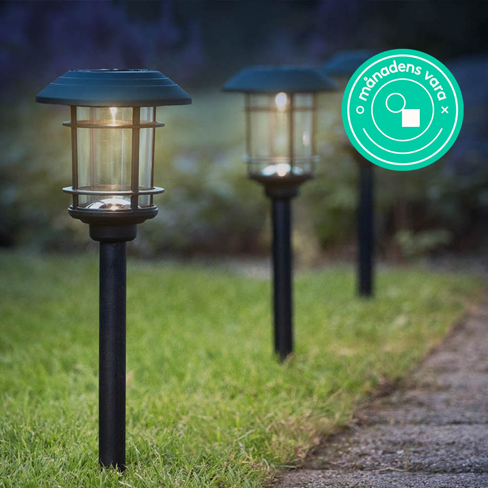  Solcellsladdad gångbelysning, 3-pack