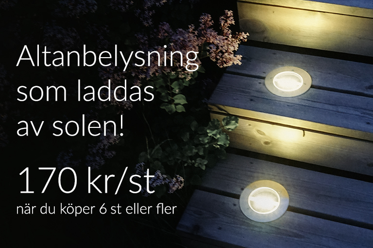 Solcellsladdad altanbelysning