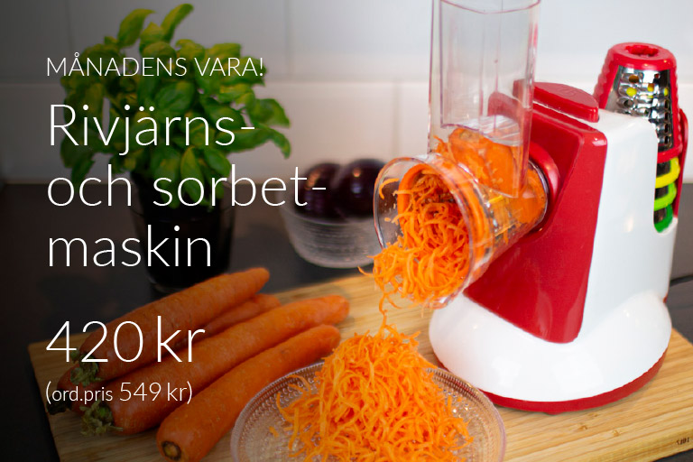 Erbjudande Rivjärns- och sorbetmaskin