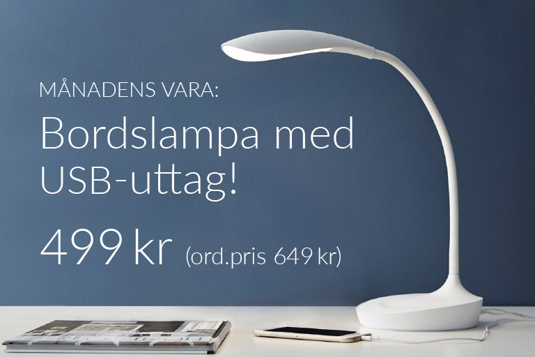 Månadens vara - bordslampa med USB
