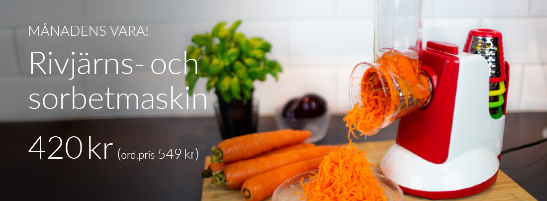 Erbjudande Rivjärns- och sorbetmaskin