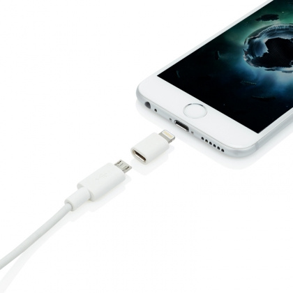 Mikro-USB adapter till iPhone i gruppen Hemmet / Elektronik / Kablar och Adaptrar hos SmartaSaker.se (11912)