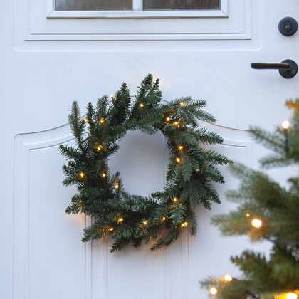 Dörrkrans med skymningssensor i gruppen Högtider / Advent & Jul / Julbelysning hos SmartaSaker.se (12797)