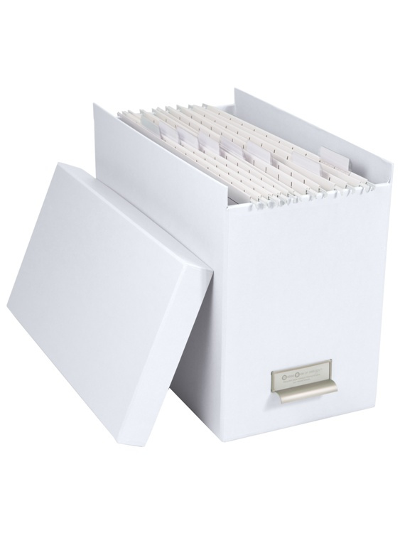 Arkivlåda med hängmappar, BIGSO JOHAN, 35 x 18,5 x H 27 cm Vit i gruppen Förvaring / Kontorsmaterial hos SmartaSaker.se (40016)