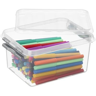 Ask / Låda 2L, Q-LINE SMALL BOX, 20 x 15 x H 10,4 cm, Klar / Silvergrå i gruppen Förvaring / Förvaringslådor / Småförvaring hos SmartaSaker.se (40022)