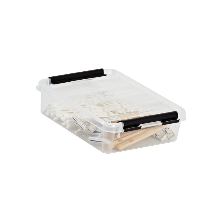 Ask / Låda, SMARTSTORE 1L, CLASSIC, 21 x 17 x H 6 cm, Klar / Svart i gruppen Förvaring / Förvaringslådor / Småförvaring hos SmartaSaker.se (40025)