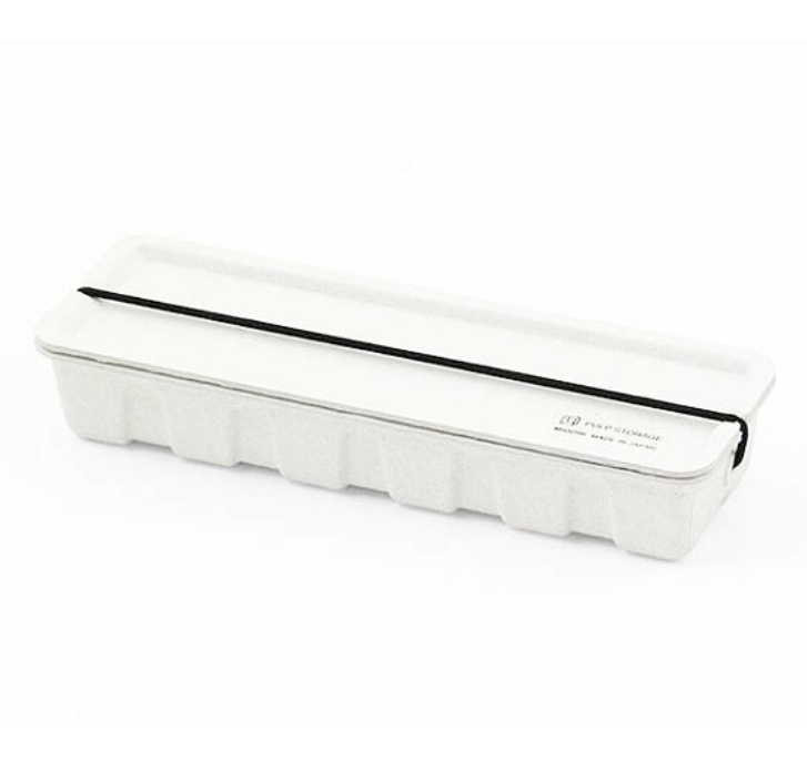 Ask av återvunnet papper, MIDORI PULP PEN STORAGE, vit i gruppen Förvaring / Förvaringslådor / Småförvaring / Askar hos SmartaSaker.se (40026)