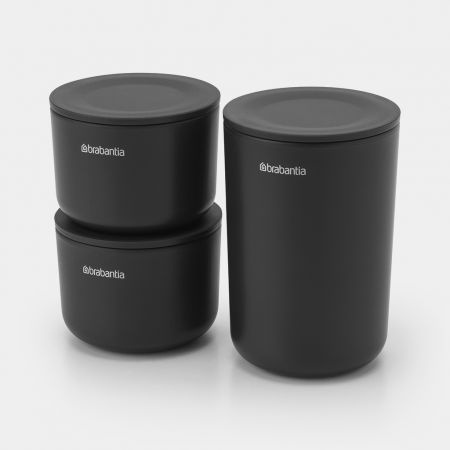 Askar med lock, 3 st, RENEW STORAGE POTS, Brabantia i gruppen Förvaring / Badrumsförvaring / Sminkförvaring hos SmartaSaker.se (40051)