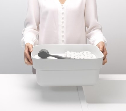Balja med Diskunderlägg, BRABANTIA WASHING UP BOWL, 34,4 x 37,4 x H 16 cm, Ljusgrå i gruppen Förvaring / Städförvaring och sopsortering hos SmartaSaker.se (40080)