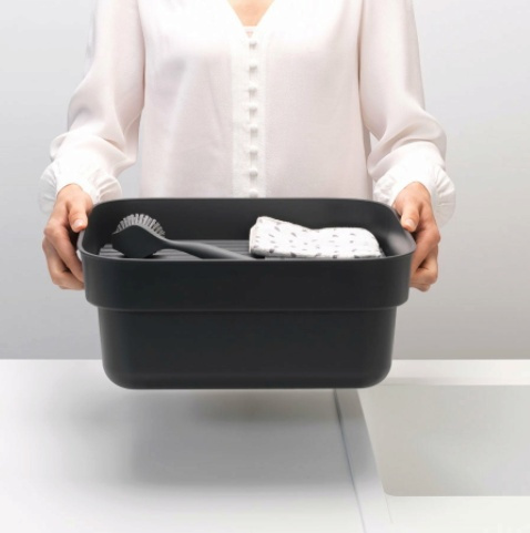 Balja med Diskunderlägg, BRABANTIA WASHING UP BOWL, 34,4 x 37,4 x H 16 cm, Mörkgrå i gruppen Förvaring / Städförvaring och sopsortering hos SmartaSaker.se (40081)