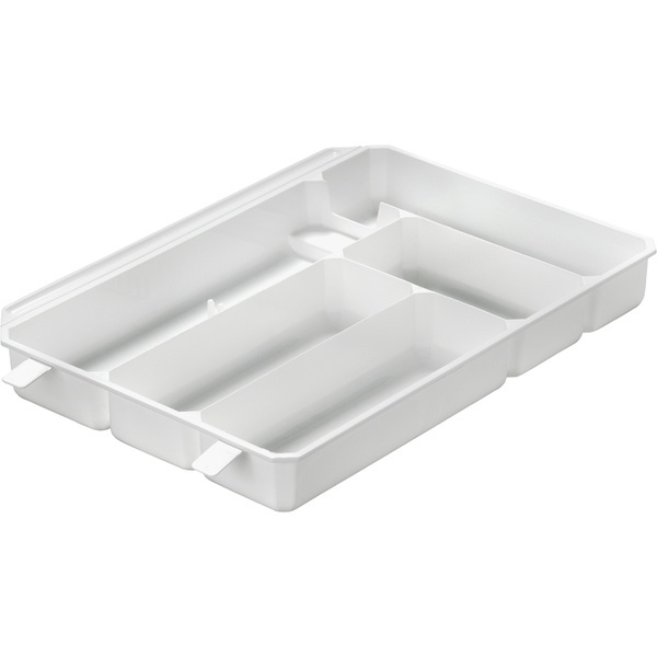 Besticklåda, 5 fack, Stor, REDA, 51 x 34 x H 6 cm, Vit i gruppen Förvaring / Köksförvaring / Organisera köksskåp / Besticklådor hos SmartaSaker.se (40117)