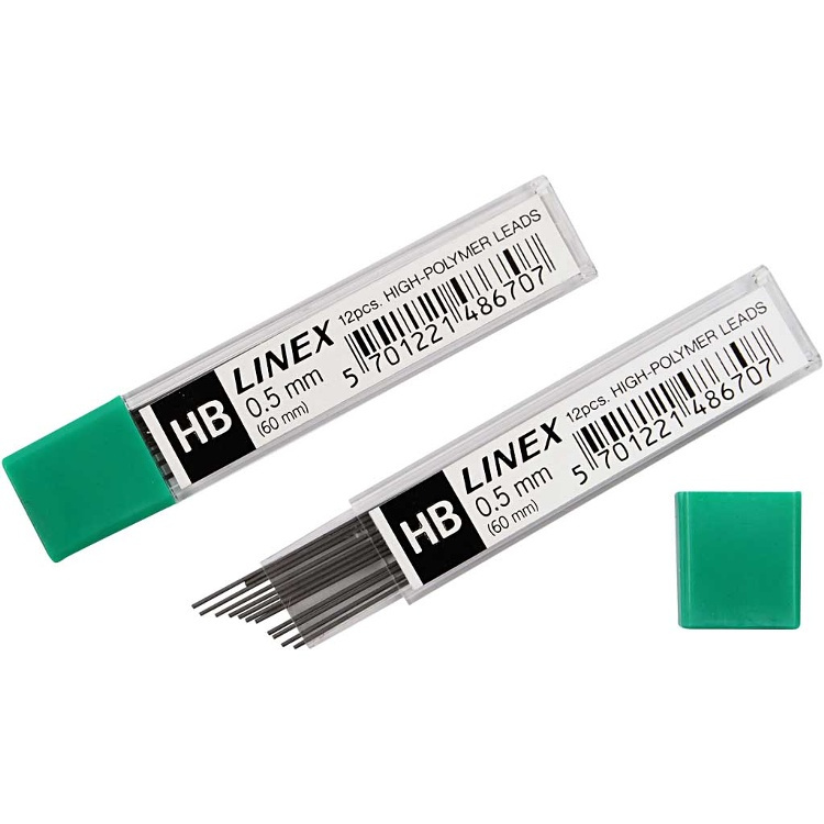 Blyertsstift, LINEX HB 0,5 mm, Grå i gruppen Förvaring / Kontorsmaterial hos SmartaSaker.se (40140)