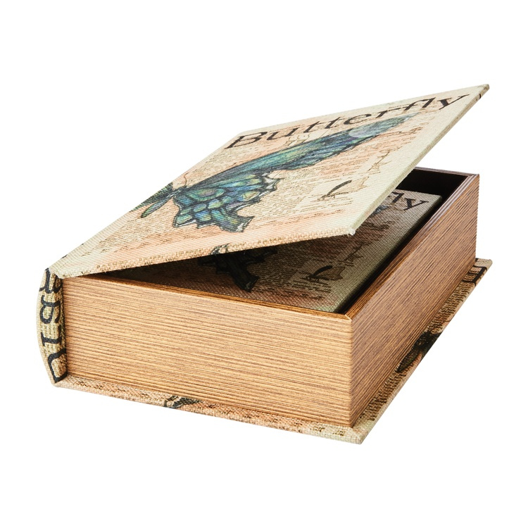 Boklåda, Dold Förvaring, BUTTERFLY, LARGE, 27 x 19 x H 7cm, Natur i gruppen Förvaring / Förvaringslådor / Småförvaring hos SmartaSaker.se (40153)