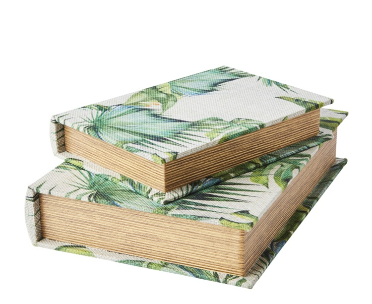 Boklåda, Dold Förvaring, GREEN GARDEN, SMALL, 20 x 14 x H3 cm, Grå / Grön i gruppen Förvaring / Förvaringslådor / Småförvaring hos SmartaSaker.se (40156)