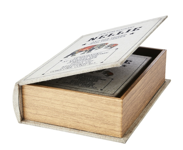 Boklåda, Dold Förvaring, NELLIE, LARGE, 27 x 19 x H 7 cm, Offwhite i gruppen Förvaring / Förvaringslådor / Småförvaring hos SmartaSaker.se (40162)