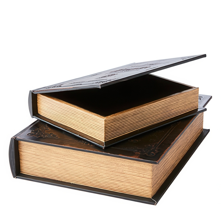 Boklåda, Dold Förvaring, WISE WOMEN, SMALL, 20 x 15 x H 4 cm, Mörkbrun i gruppen Förvaring / Förvaringslådor hos SmartaSaker.se (40166)