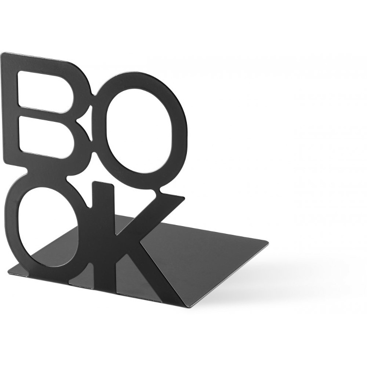 Bokstöd i metall, 2 st, BOOK, 12,5 x 12,5 x H 14 cm i gruppen Förvaring / Kontorsmaterial hos SmartaSaker.se (40171)