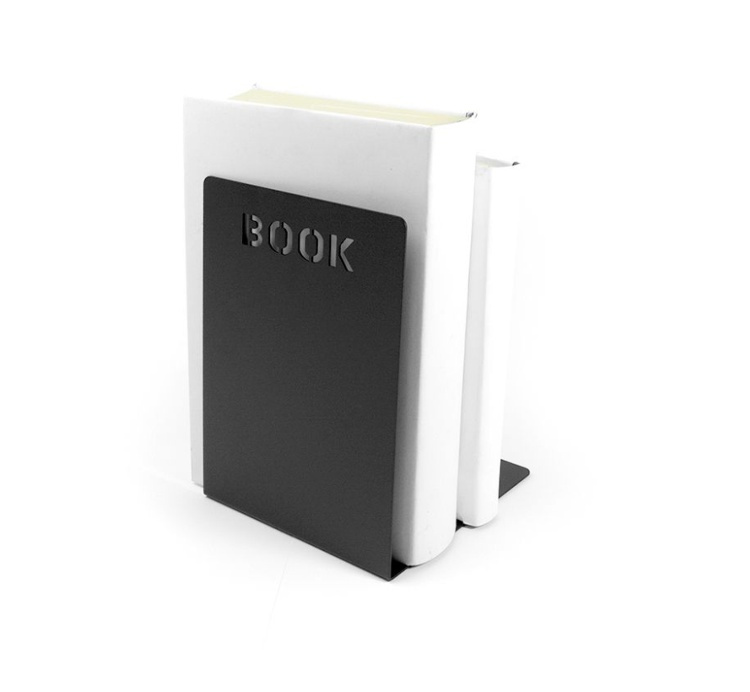 Bokstöd i metall, BOOK, 12 x 12 x H 18 cm, Svart i gruppen Förvaring / Kontorsmaterial hos SmartaSaker.se (40174)