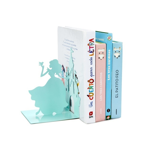 Bokstöd i metall, FAIRY TALE, 12 x 12,5 x H 17 cm, Ljusgrön i gruppen Förvaring / Kontorsmaterial hos SmartaSaker.se (40196)