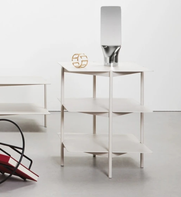 Bord med förvaring, Metall, UMBRA TIER SIDE TABLE, 42 x 42 x H 54 cm, Grå i gruppen Förvaring / Hallförvaring hos SmartaSaker.se (40213)