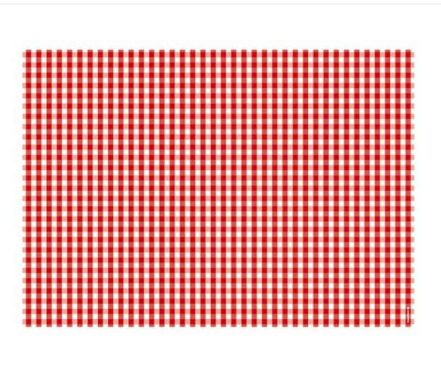 Bordstabletter i papper, 50 ark, VICHY ROT, 42 x 30 cm, Röd / vit i gruppen Förvaring / Köksförvaring hos SmartaSaker.se (40217)