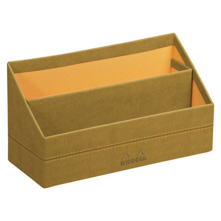 Brevställ i konstläder, RHODIA RHODIARAMA, 26 x 10,5 x H14 cm, Guld / Orange i gruppen Förvaring / Kontorsmaterial hos SmartaSaker.se (40233)