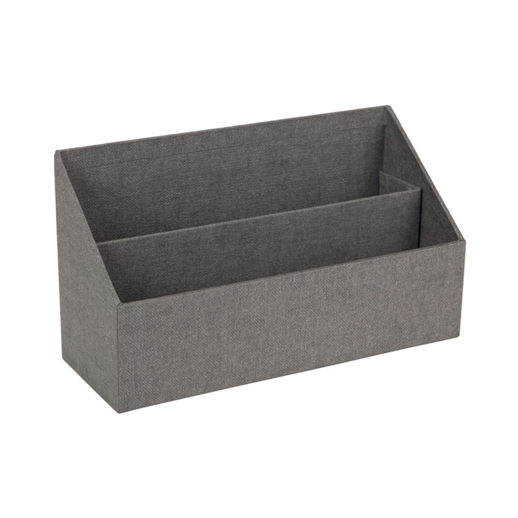 Brevställ, Canvas Laminat, GEORGE, 25,5 x 10 x H14,5 cm, Grå i gruppen Förvaring / Kontorsmaterial hos SmartaSaker.se (40234)