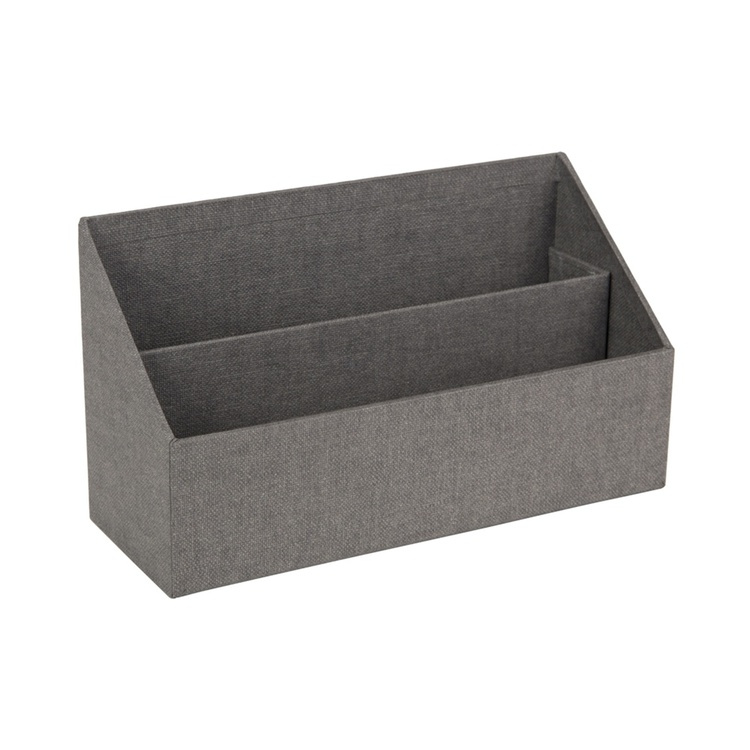 Brevställ, Canvas Laminat, GEORGE, 25,5 x 10 x H14,5 cm, Grå i gruppen Förvaring / Kontorsmaterial hos SmartaSaker.se (40234)