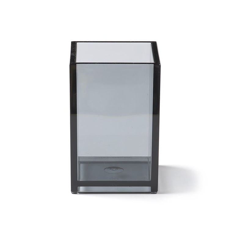 Burk / Pennmugg, PALASET, 6,5 x 6,5 x H 10 cm, Transparent grå i gruppen Förvaring / Kontorsmaterial hos SmartaSaker.se (40256)