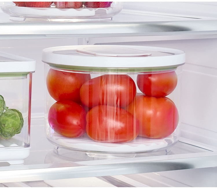 Burk för grönsaker, ID FRESH LARGE PRODUCE BOWL, Ø 21 x H 14,5 cm, Klar / Vit i gruppen Förvaring / Köksförvaring / Kylskåpsförvaring hos SmartaSaker.se (40268)