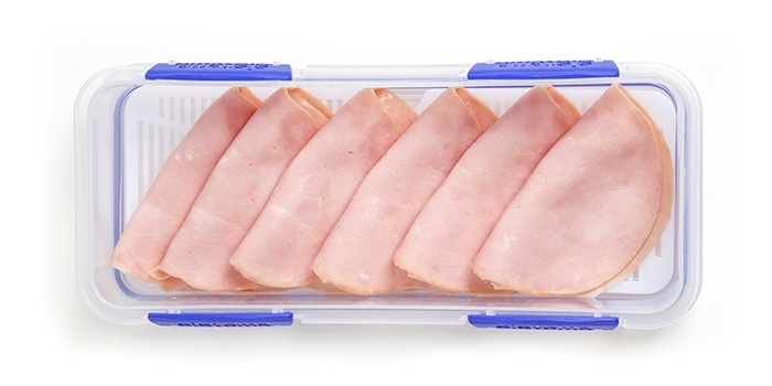 Burk för Pålägg, Långsmal, DELI STORER RECTANGLE LARGE, 1,75 L, Klar / Blå i gruppen Förvaring / Köksförvaring / Förvaringslådor och burkar hos SmartaSaker.se (40279)