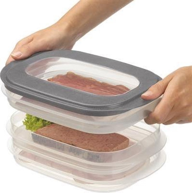 Burk för Smörgåsmat, 3 Brickor, FRESH COLD CUT KEEPER, 26,5 x 17,2 x H10,5 cm i gruppen Förvaring / Köksförvaring / Förvaringslådor och burkar hos SmartaSaker.se (40281)