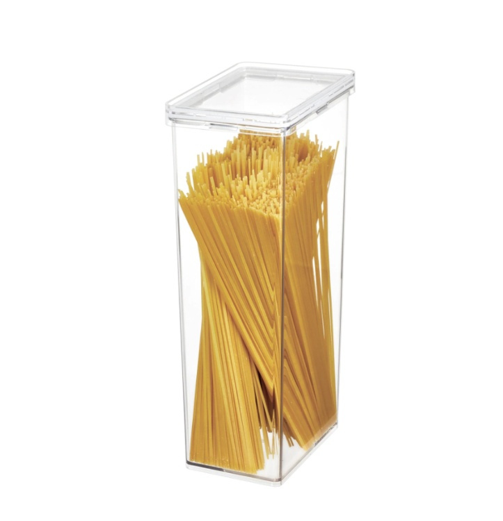 Burk för spagetti, 3,3 L, THE HOME EDIT PASTA CANISTER, 10,2 x 15,2 x H31 cm, Transparent i gruppen Förvaring / Köksförvaring / Förvaringslådor och burkar hos SmartaSaker.se (40282)