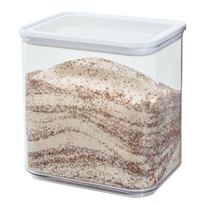 Burk för torrvaror, 2 L, ID RPET MEDIUM CANISTER, 16 x 12 x H 15 cm , Klar / Vit i gruppen Förvaring / Köksförvaring / Förvaringslådor och burkar hos SmartaSaker.se (40289)
