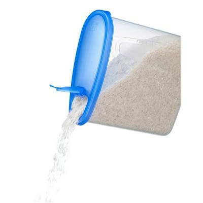 Burk med flip-lock, 1,8 L, CLUB CUISINE MEDIUM, Transparent / Blå i gruppen Förvaring / Köksförvaring / Förvaringslådor och burkar hos SmartaSaker.se (40303)