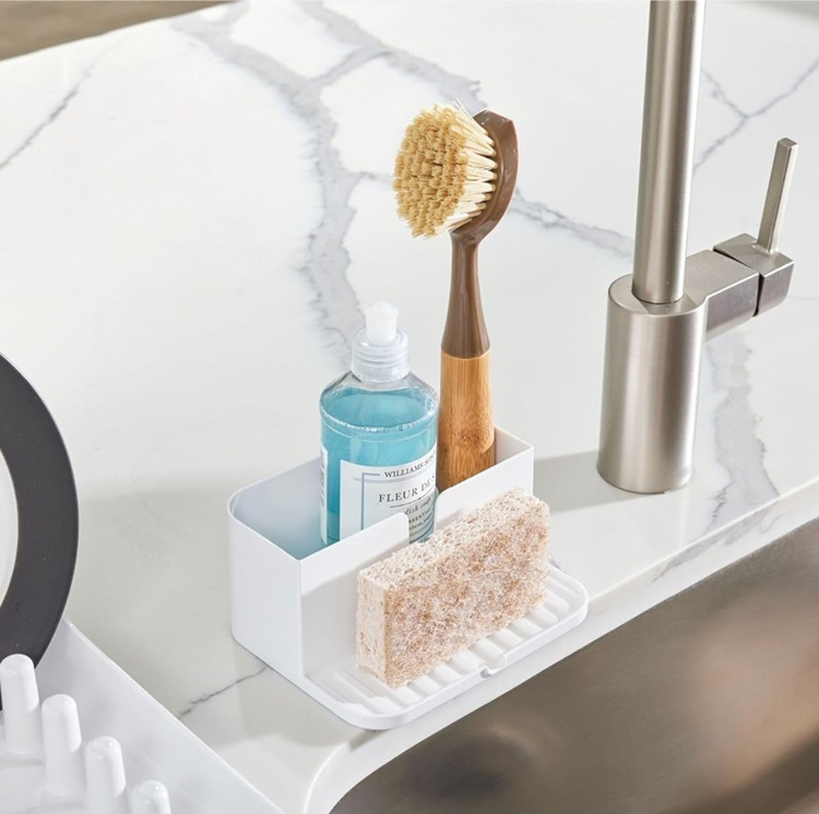 Diskbänksförvaring av återvunnen plast, ID RPET SMALL SINK CADDY, 15,2 x 12,1 x H 7,3 cm, Vit i gruppen Förvaring / Köksförvaring / Diskställ och diskbänk hos SmartaSaker.se (40392)