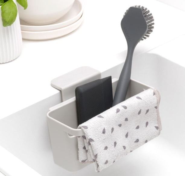 Diskbänksförvaring med sugproppar, IN-SINK ORGANISER, 17,1 x 12,7 x H 10,6 cm, Brabantia i gruppen Förvaring / Köksförvaring / Diskställ och diskbänk hos SmartaSaker.se (40400)